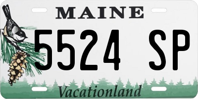 ME license plate 5524SP