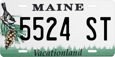 ME license plate 5524ST