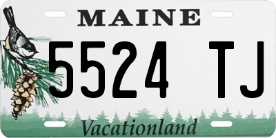 ME license plate 5524TJ