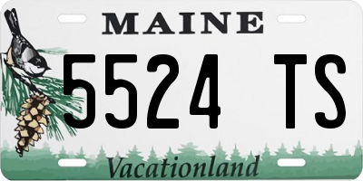 ME license plate 5524TS