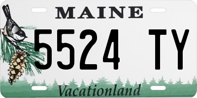ME license plate 5524TY