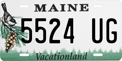 ME license plate 5524UG