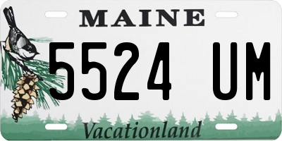 ME license plate 5524UM
