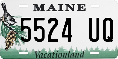 ME license plate 5524UQ