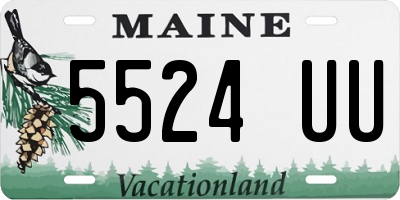 ME license plate 5524UU