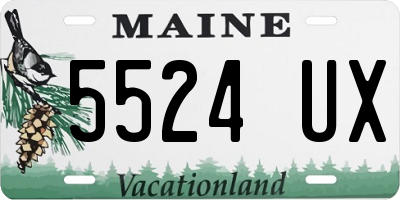 ME license plate 5524UX