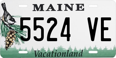 ME license plate 5524VE
