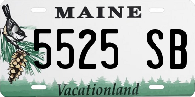 ME license plate 5525SB