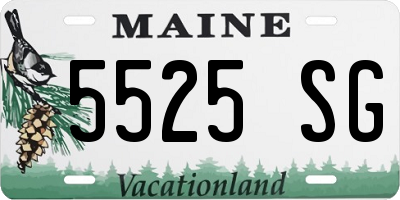 ME license plate 5525SG