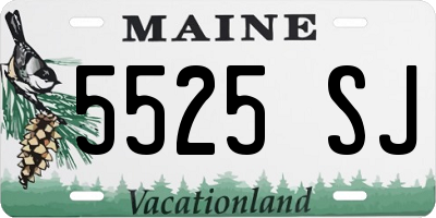 ME license plate 5525SJ
