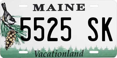 ME license plate 5525SK