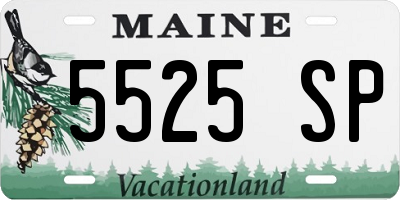 ME license plate 5525SP