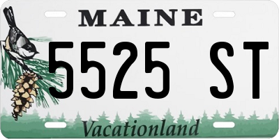 ME license plate 5525ST