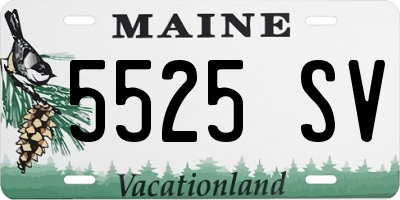 ME license plate 5525SV
