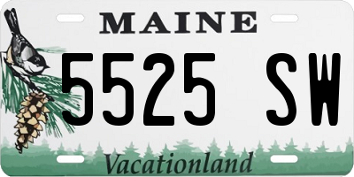 ME license plate 5525SW