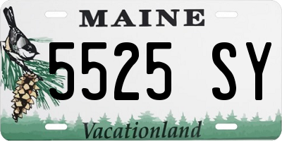 ME license plate 5525SY