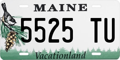 ME license plate 5525TU