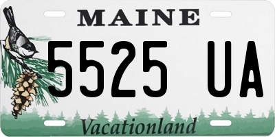 ME license plate 5525UA