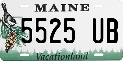 ME license plate 5525UB