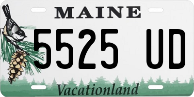 ME license plate 5525UD