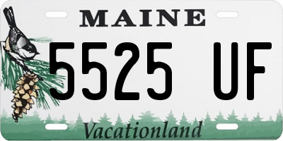 ME license plate 5525UF