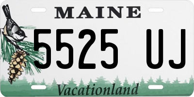 ME license plate 5525UJ