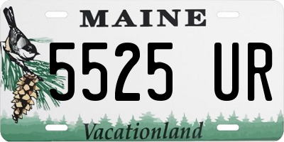 ME license plate 5525UR