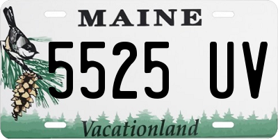 ME license plate 5525UV