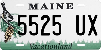 ME license plate 5525UX
