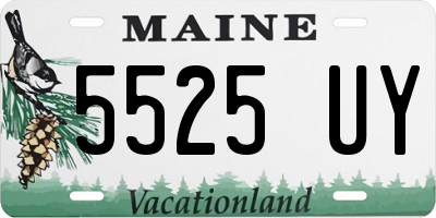 ME license plate 5525UY