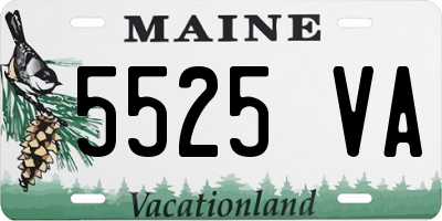 ME license plate 5525VA