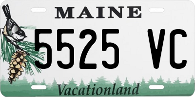 ME license plate 5525VC