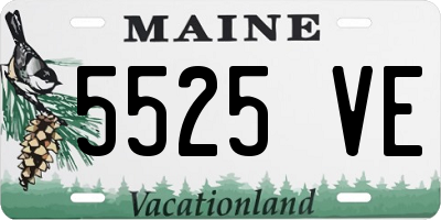 ME license plate 5525VE