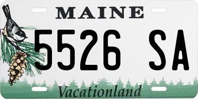 ME license plate 5526SA