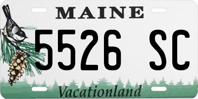 ME license plate 5526SC