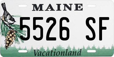ME license plate 5526SF