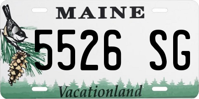 ME license plate 5526SG
