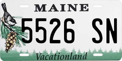 ME license plate 5526SN
