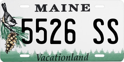 ME license plate 5526SS