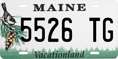 ME license plate 5526TG