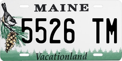ME license plate 5526TM