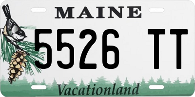 ME license plate 5526TT