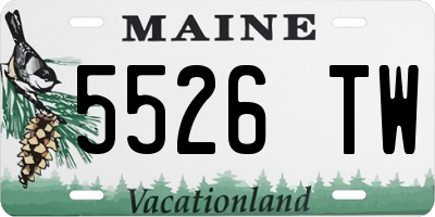 ME license plate 5526TW