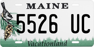 ME license plate 5526UC