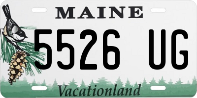 ME license plate 5526UG