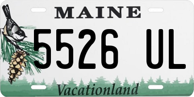 ME license plate 5526UL