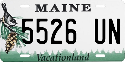 ME license plate 5526UN