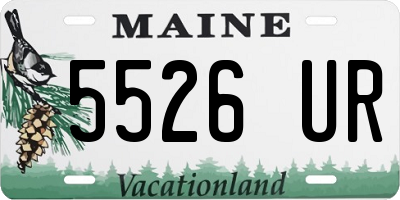 ME license plate 5526UR