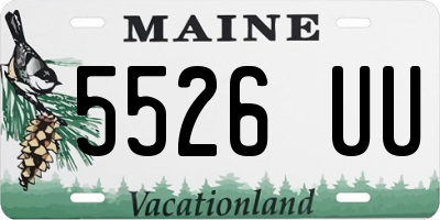 ME license plate 5526UU