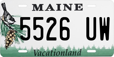ME license plate 5526UW